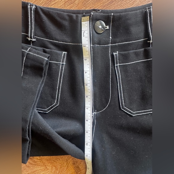 Maeve Colette Black & White stitching Flare stretchy pants! - Picture 14 of 14